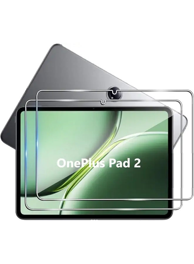 2 Pack Screen Protector For  OnePlus Pad 2 , HD Tempered Glass Screen Protector Compatible withOnePlus Pad 2 - Clear